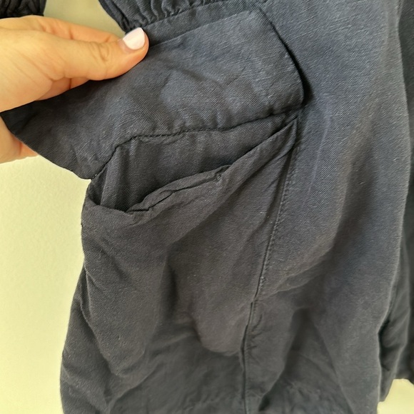 Young Fabulous and Broke YFB Morgan Romper French Navy Shorts Linen Playsuit Sm - Picture 11 of 13